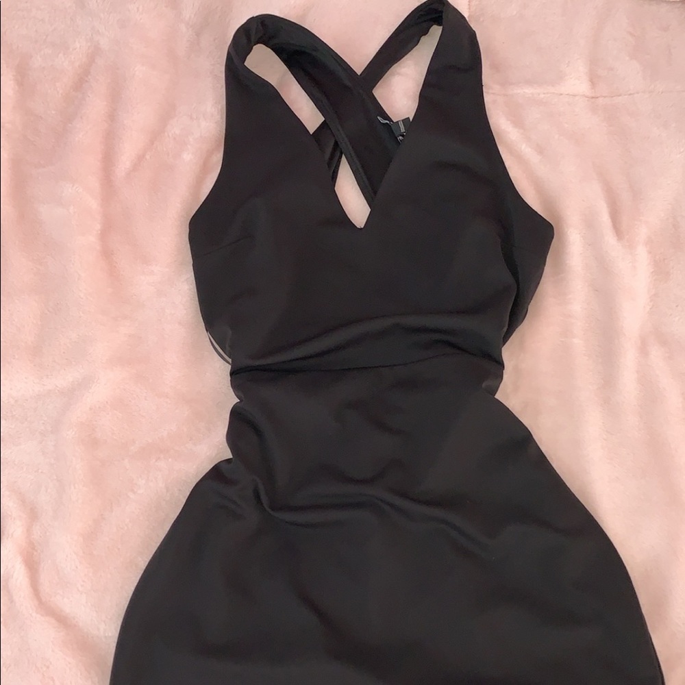 express black cross back dress